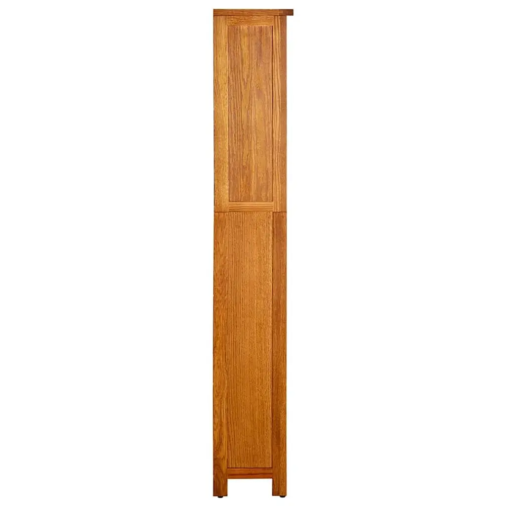 Solid Oak Wood 5-Tier Bookcase 70x22x140cm