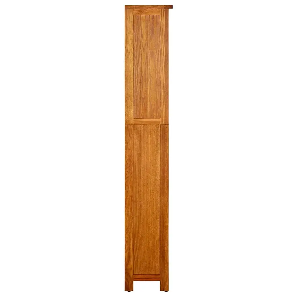 5-Tier Solid Oak Wood Bookcase for Sturdy Storage