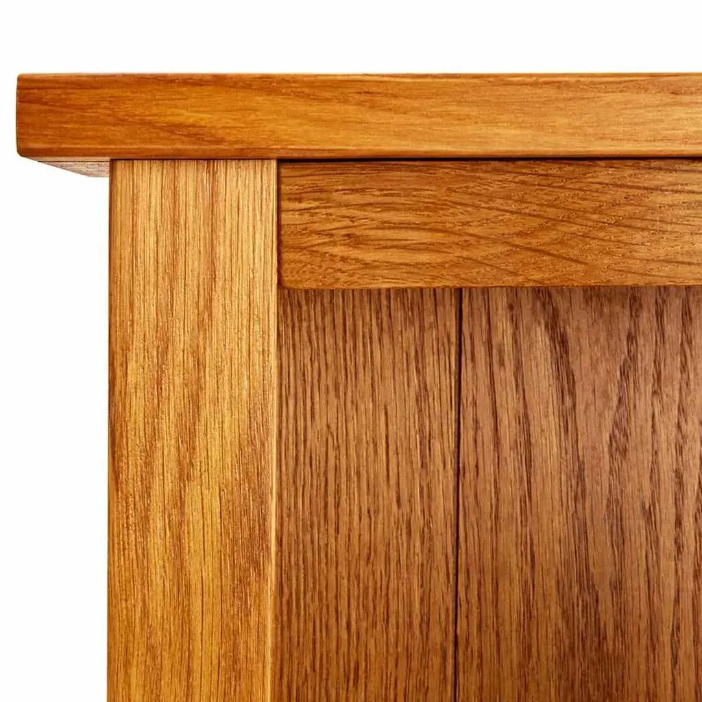 5-Tier Solid Oak Wood Bookcase for Sturdy Storage