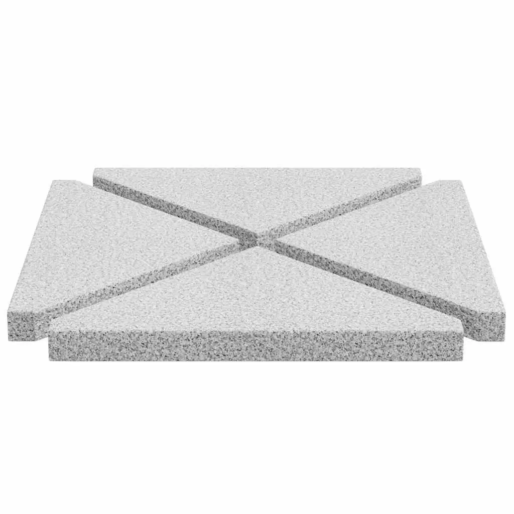 Umbrella Weight Plates 4 pcs Triangular Grey Base Outdoor Parasol Stabiliser