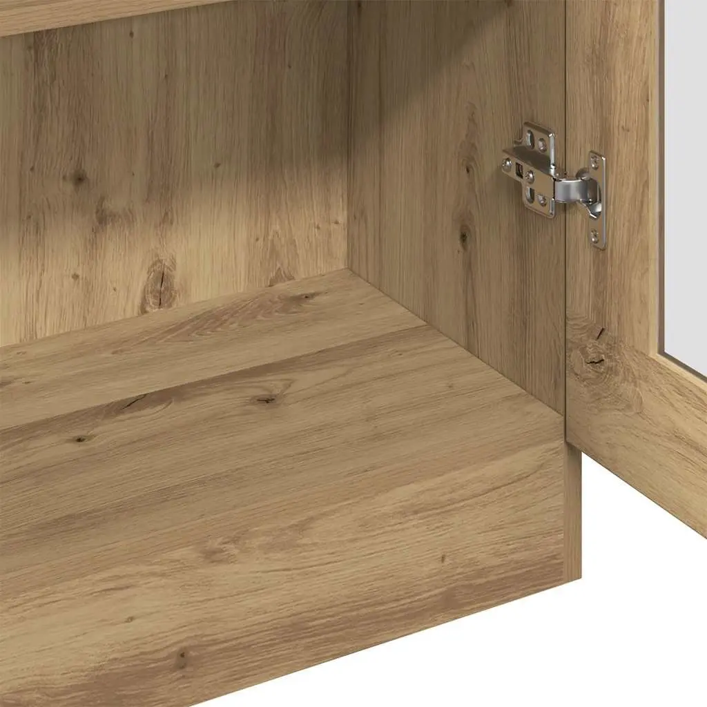 Brown Highboard Standing Shelf Storage Cabinet Engineered Wood Bookcase 150cm
