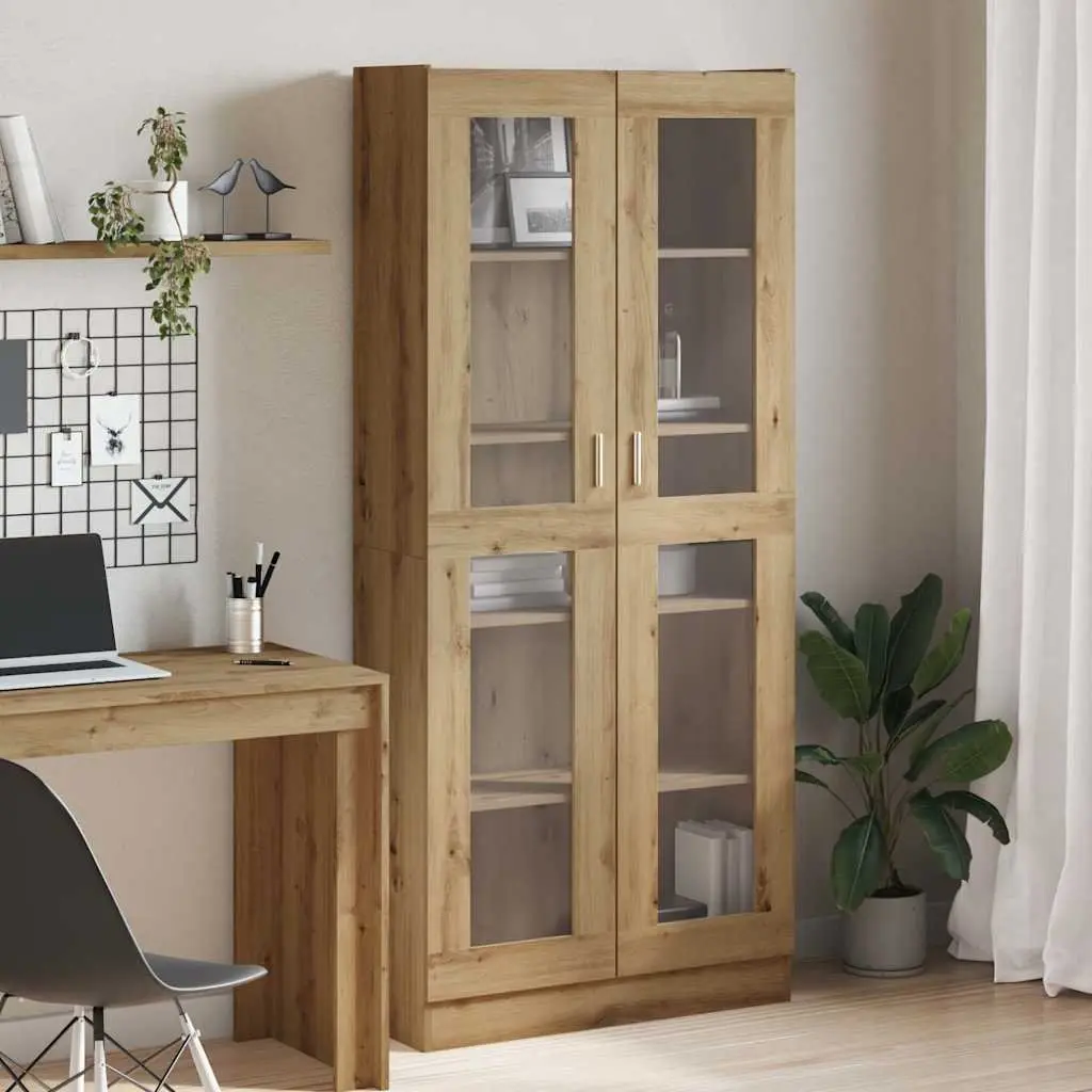 Brown Highboard Cabinet for Decorative Storage