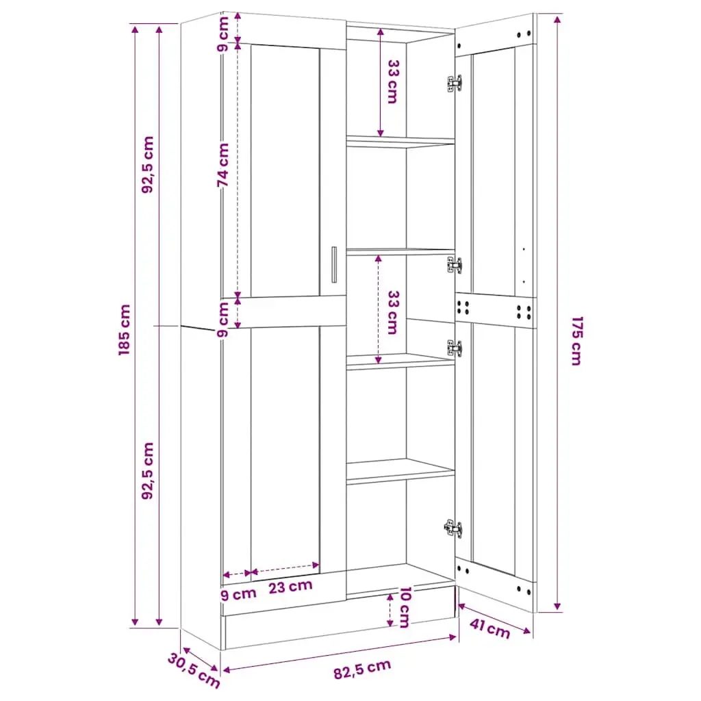 Brown Highboard Cabinet for Decorative Storage