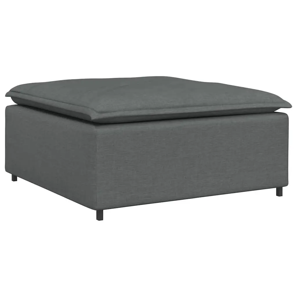 Modular Sectional Sofa with Footstool in Grey