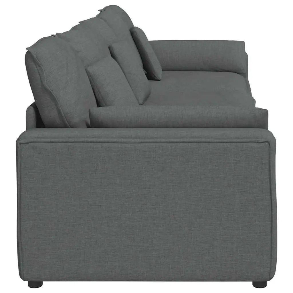 Modular Sectional Sofa Three-Seater in Grey