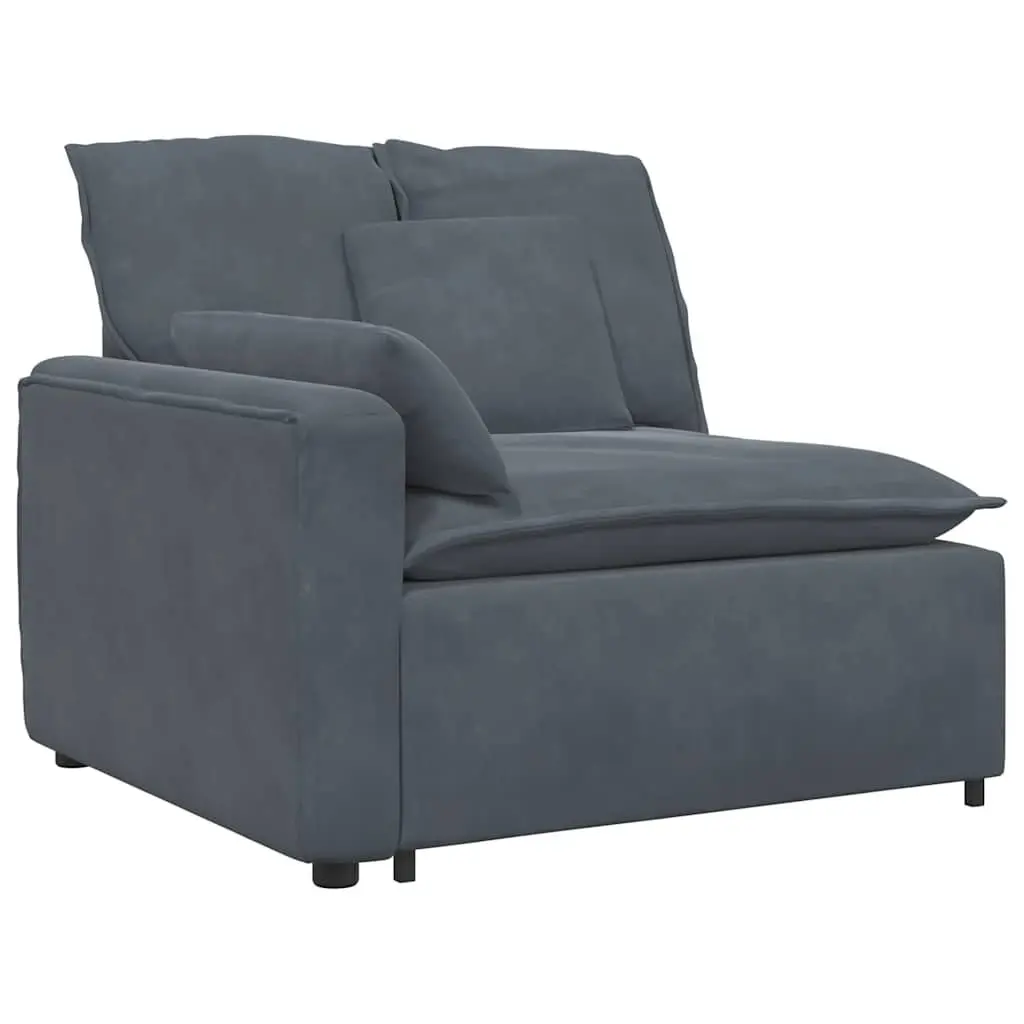 Grey Modular Sectional Sofa with Cushions