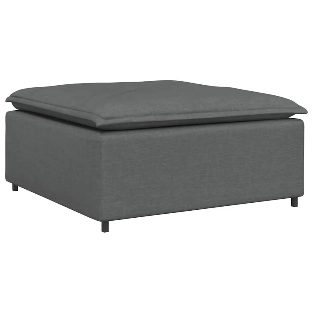 Modular Sectional Sofa with Footstool in Grey