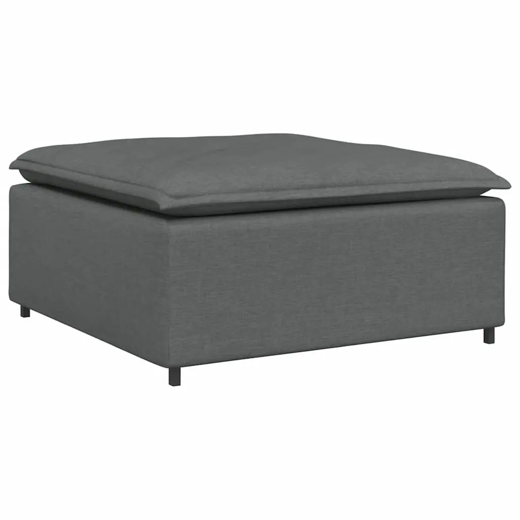 Modular Sectional Sofa with Footstool in Grey