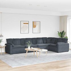 Elegant Grey Velvet Modular Sofa Sectional with Five Sections