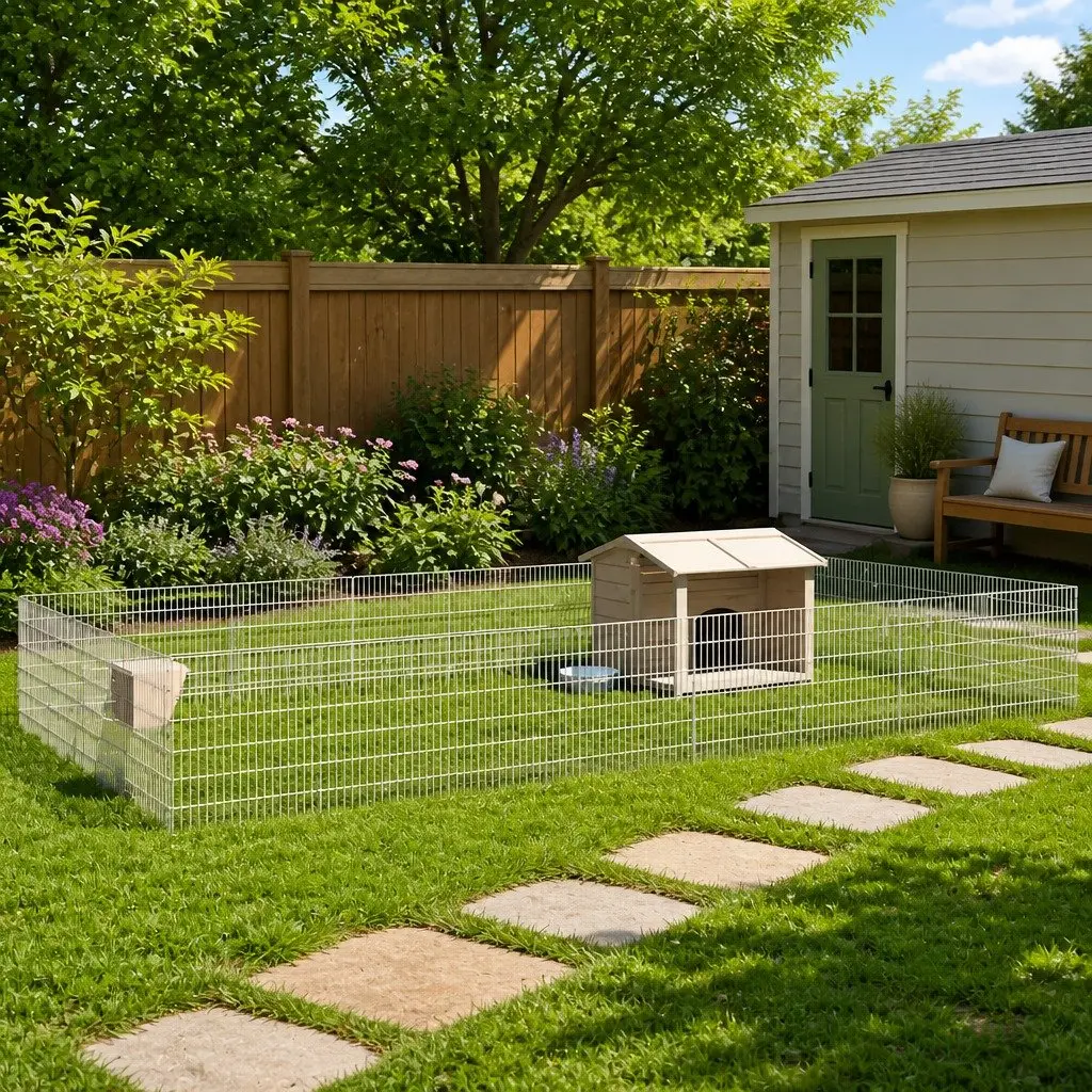 24-Panel Small Animal Enclosure Pen 54x60cm