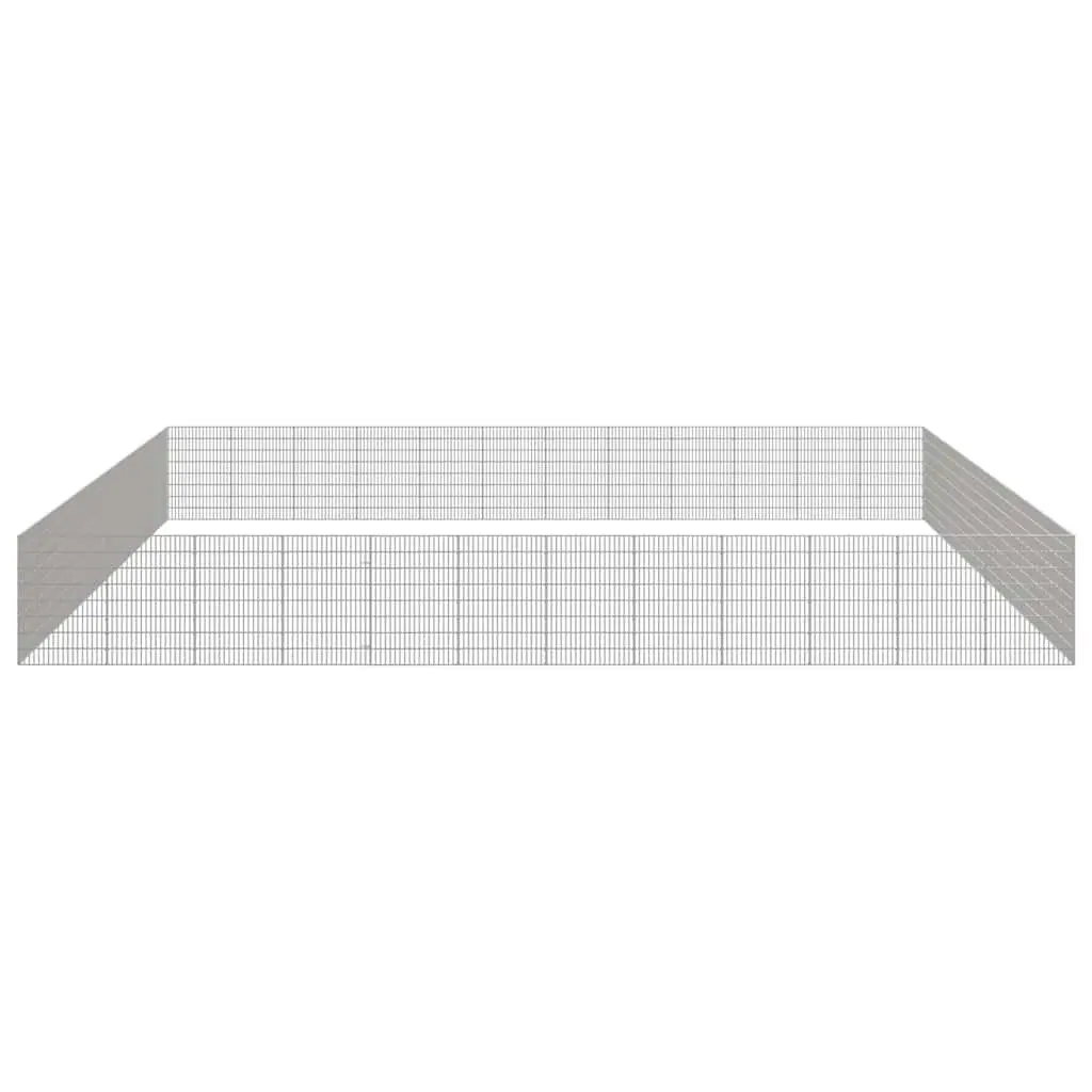 Small Animal Enclosure Galvanised Iron 54 x 80 cm Silver