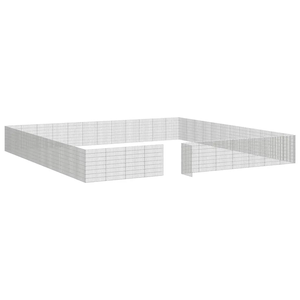 Small Animal Enclosure Galvanised Iron 54 x 80 cm Silver