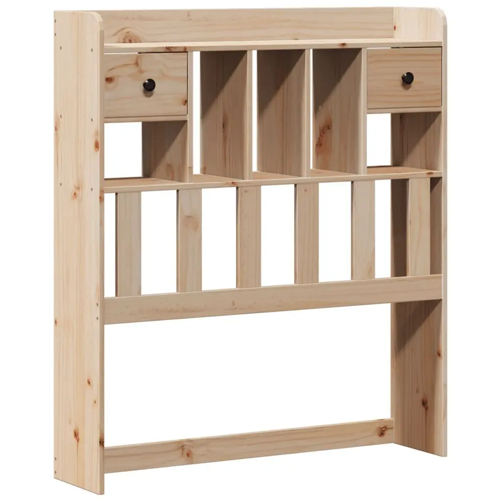 Solid Pine Wood Bookcase Bed Frame 90x190cm