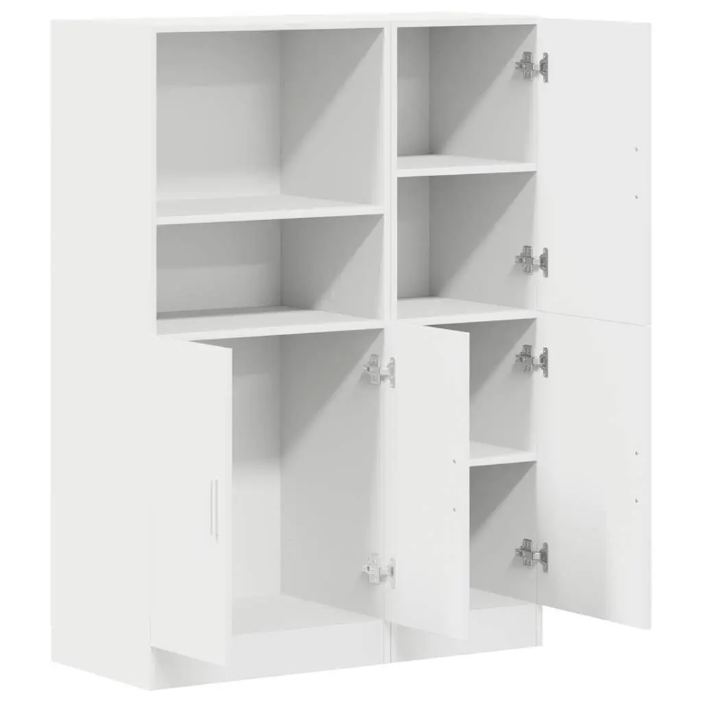 2 Piece White Kitchen Cabinet Set for Storage