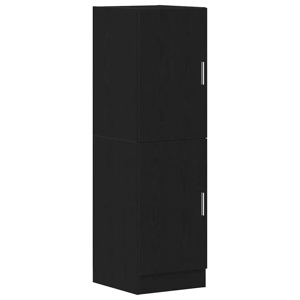 3 Piece Black Kitchen Cabinet Set with Shelves