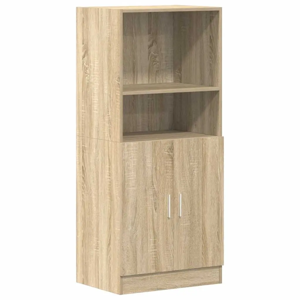 3-Piece Brown Kitchen Cabinet Set with Moisture-Resistant Wood