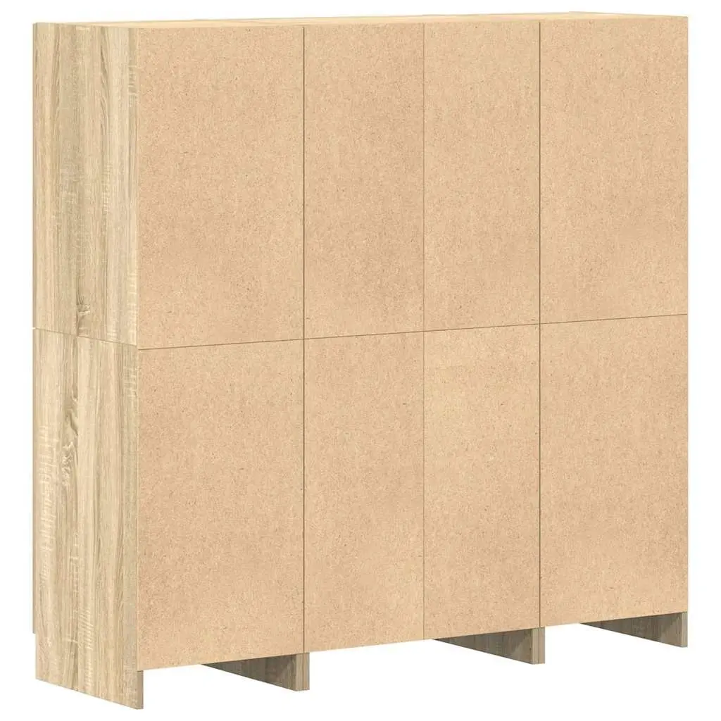 3-Piece Brown Kitchen Cabinet Set with Moisture-Resistant Wood