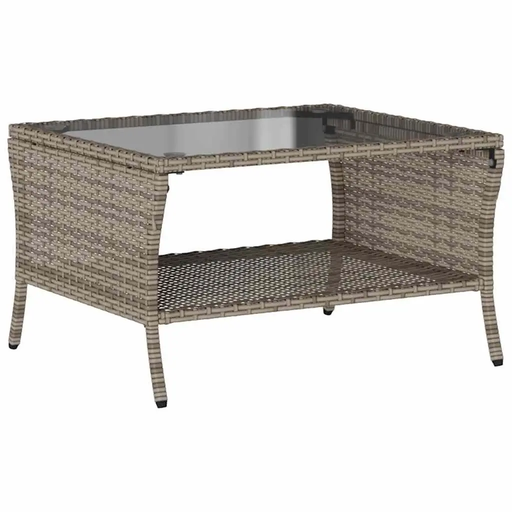 Garden Sofa Set PE Rattan 6 Piece Grey Outdoor Furniture