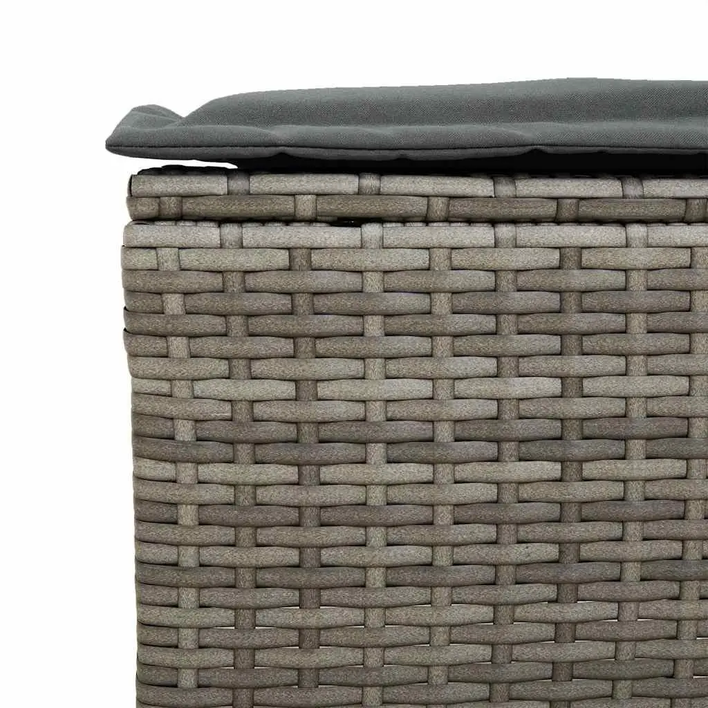 Garden Sofa Set PE Rattan 6 Piece Grey Outdoor Furniture