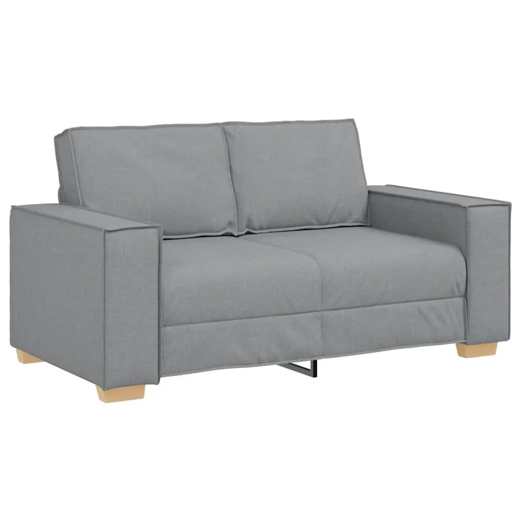 Light Grey Linen-Blend Sofa Set with Sturdy Build