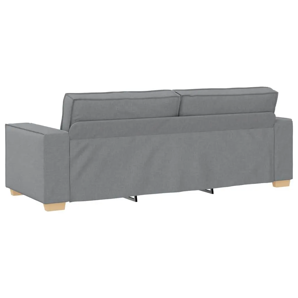 Light Grey Linen-Blend Sofa Set with Sturdy Build