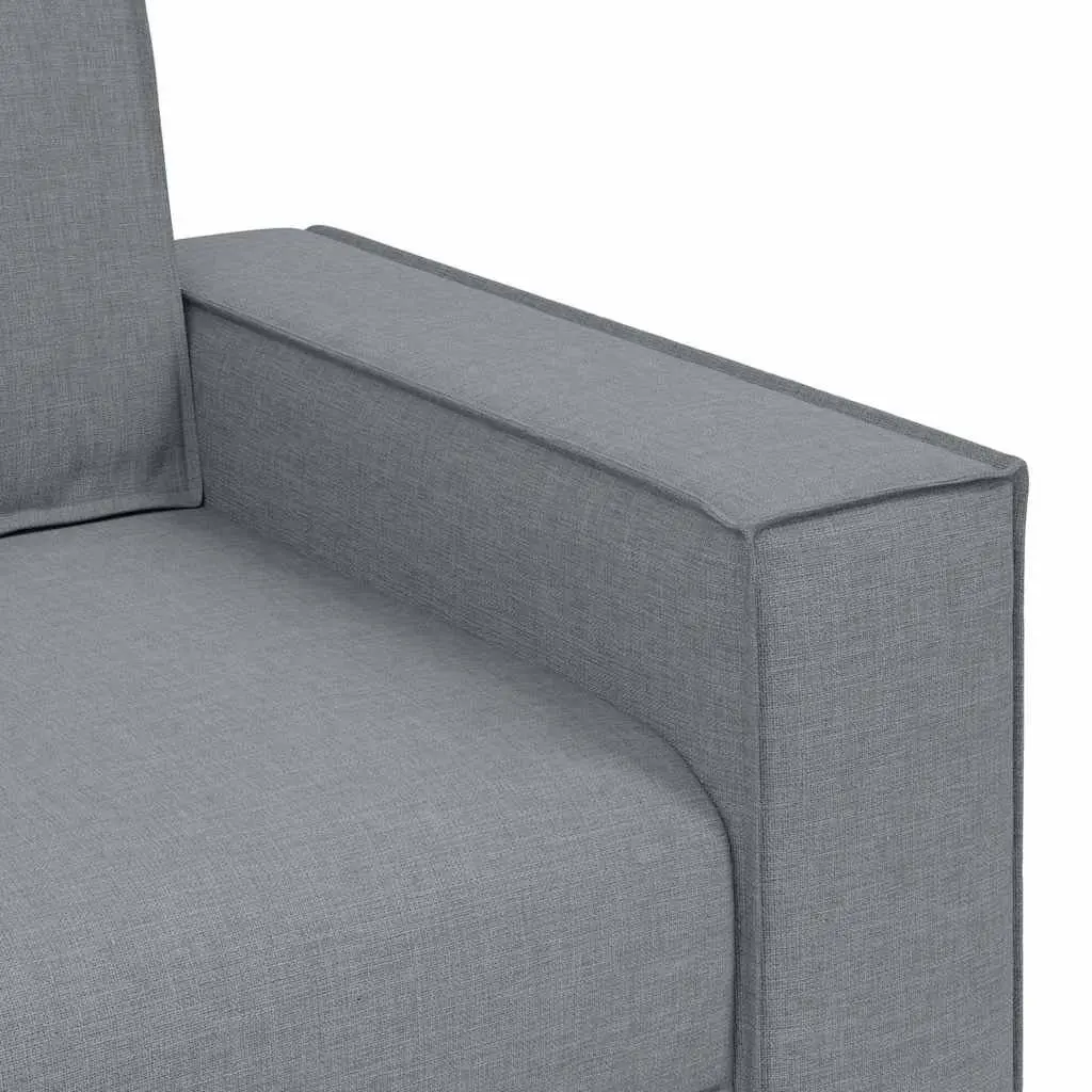 Light Grey Linen-Blend Sofa Set with Sturdy Build