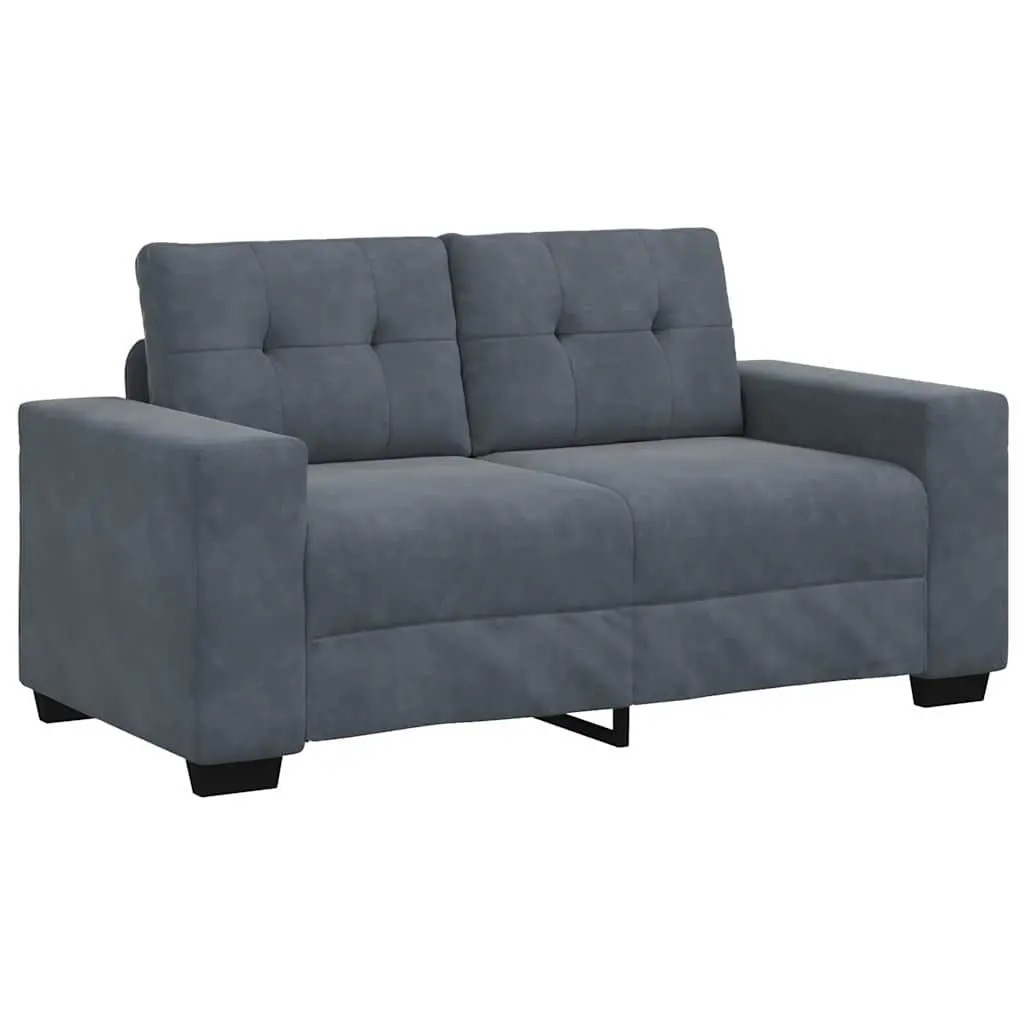 3 Piece Sofa Set Velvet Grey Armchair 2 Seater 3 Seater Modern