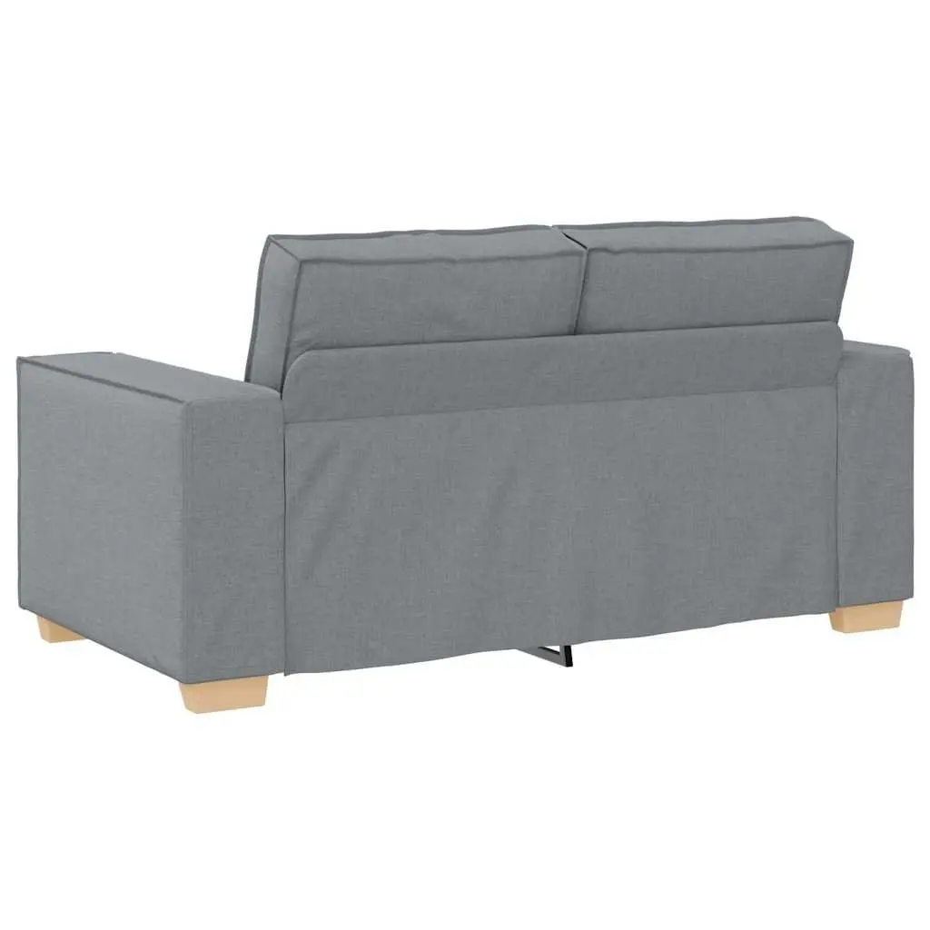 Sofa Set Polyester Fabric 2 Piece Light Grey