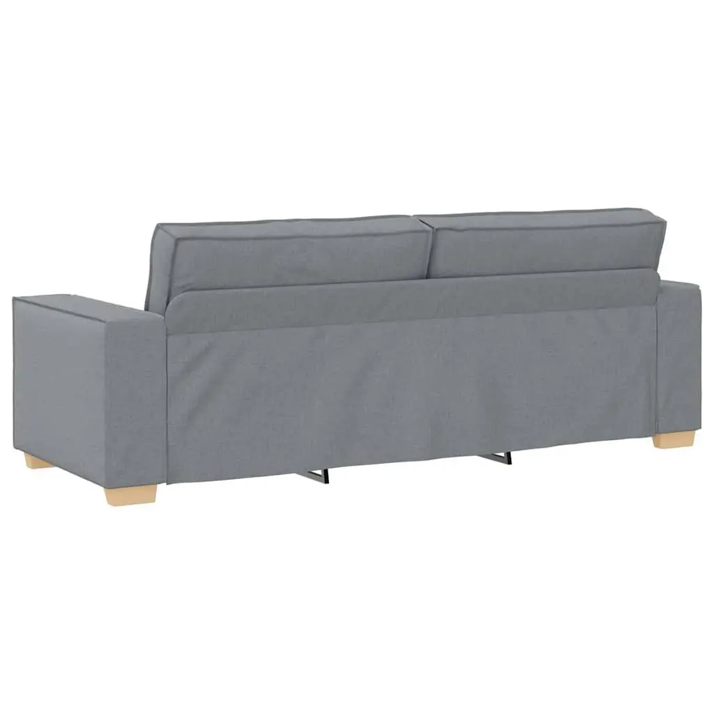 Sofa Set Polyester Fabric 2 Piece Light Grey