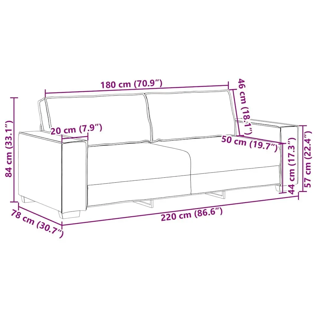 2 Piece Sofa Set with Cushions in Black