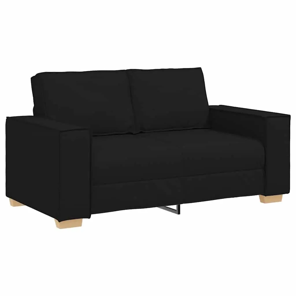 2 Piece Sofa Set with Cushions in Black