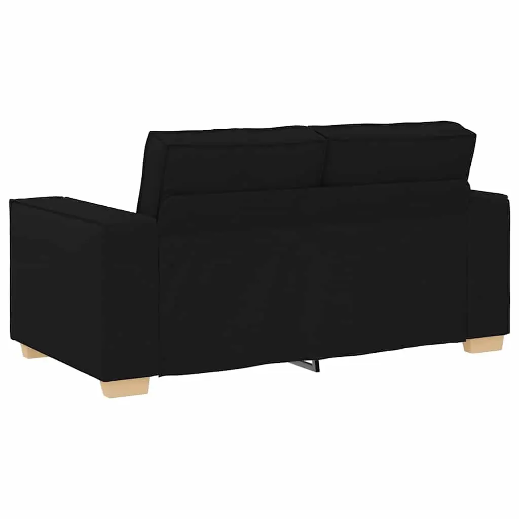 2 Piece Sofa Set with Cushions in Black