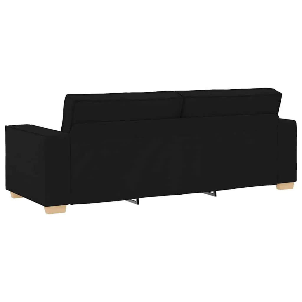 2 Piece Sofa Set with Cushions in Black