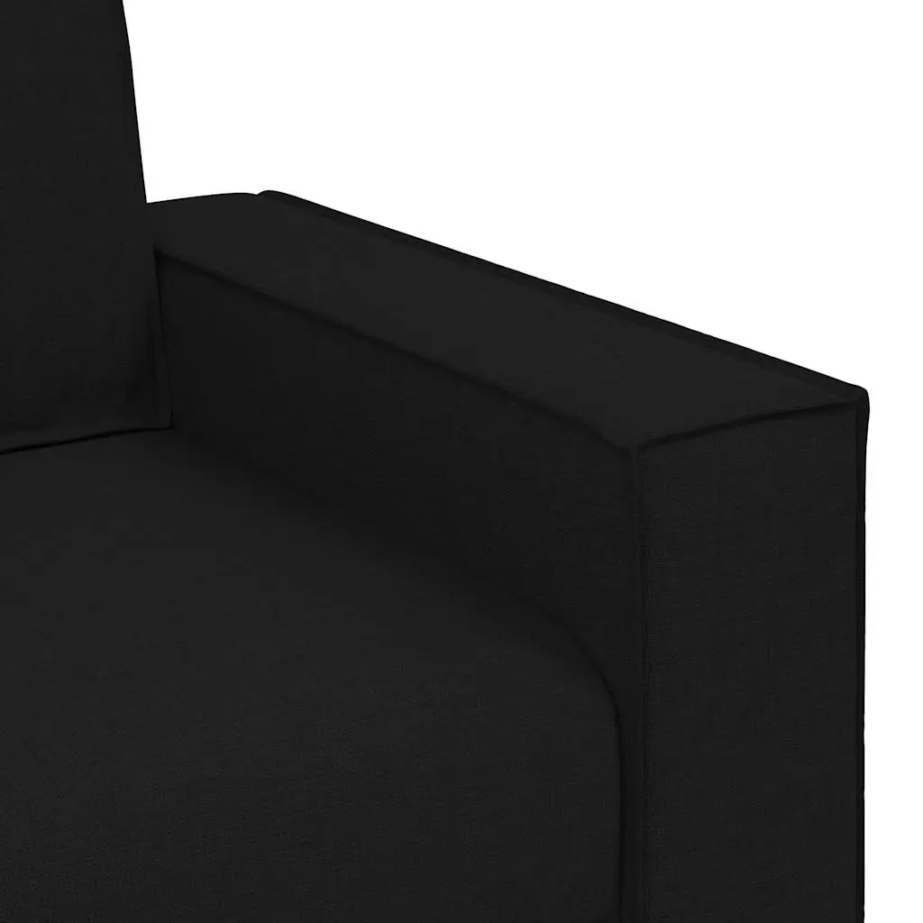 2 Piece Sofa Set with Cushions in Black