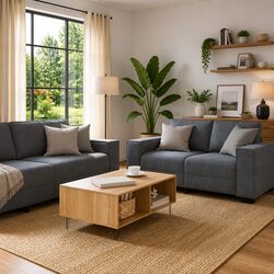 Durable Grey Velvet Sofa Set for Comfortable Living Rooms