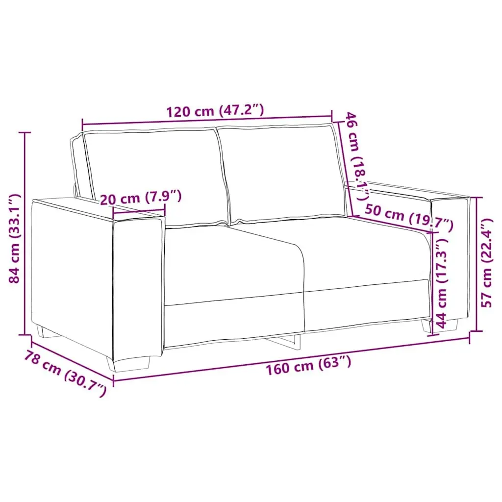 Sofa Set Velvet Grey 2 Piece Lounge Suite Furniture