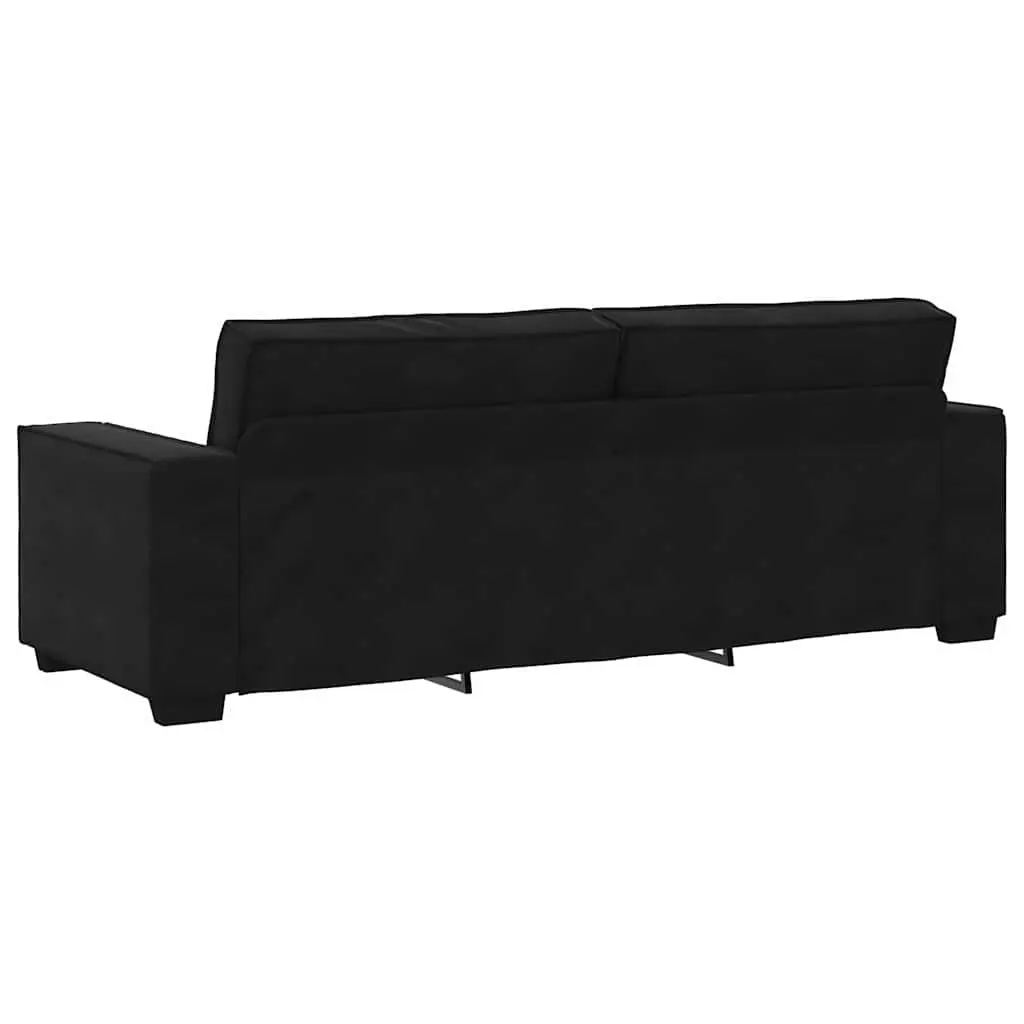 Sofa Set Velvet 2 Piece Black