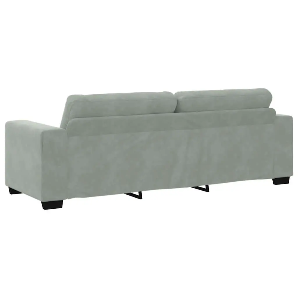 Grey Velvet 2 Piece Sofa Set for Comfort