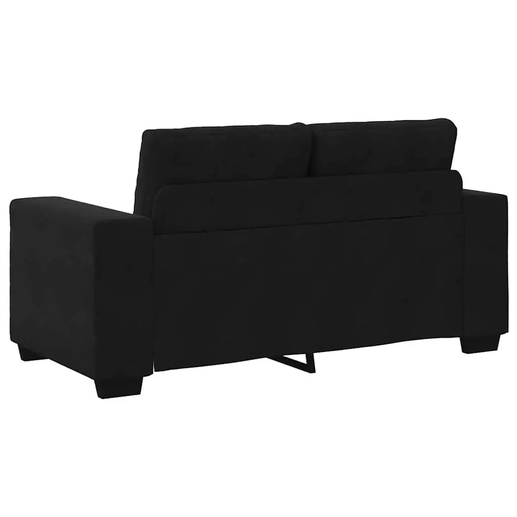 Black Velvet 2 Piece Sofa Set with Durable Frame