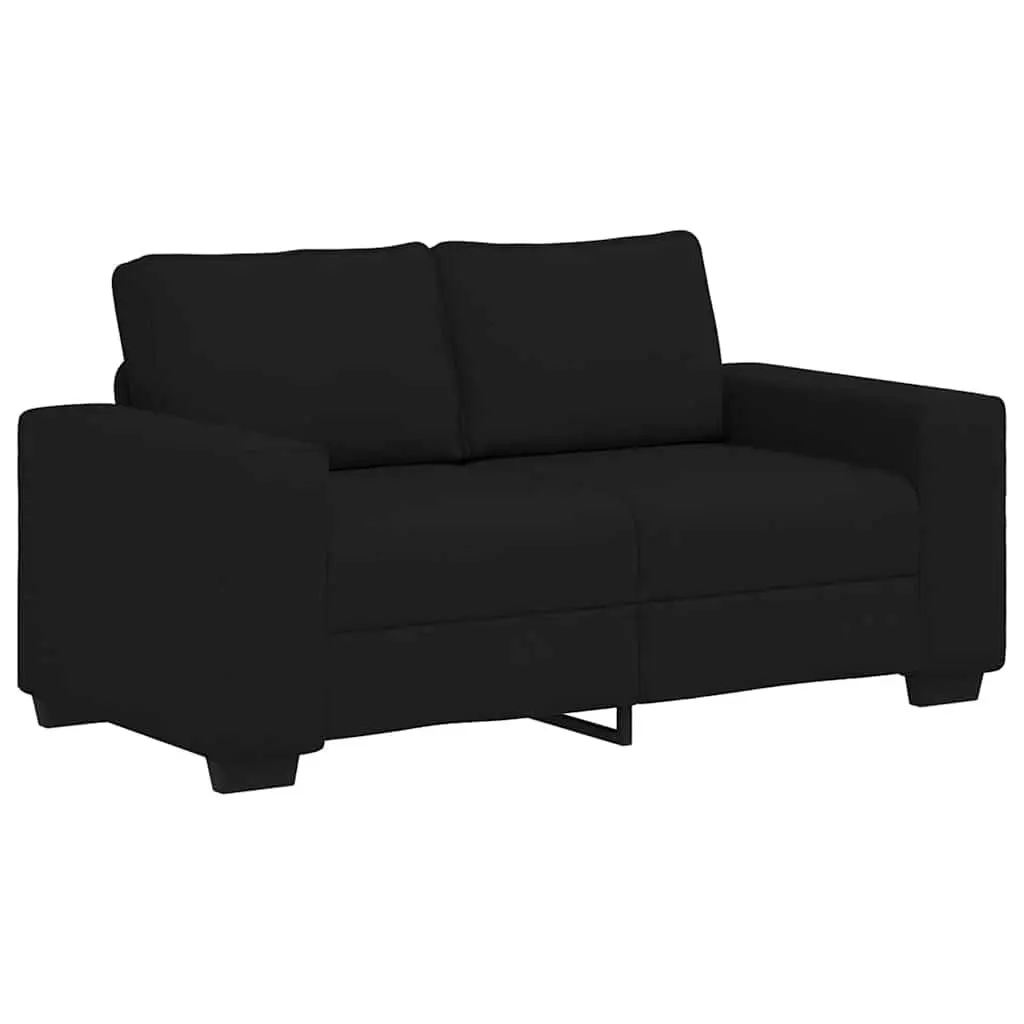 Black Fabric 2 Piece Sofa Set for Living Spaces