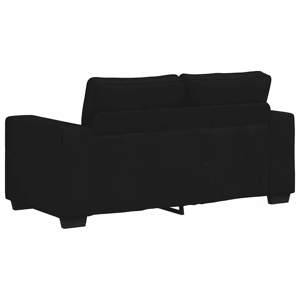 Black Fabric 2 Piece Sofa Set for Living Spaces
