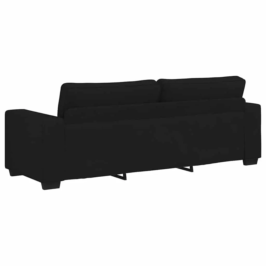 Black Fabric 2 Piece Sofa Set for Living Spaces