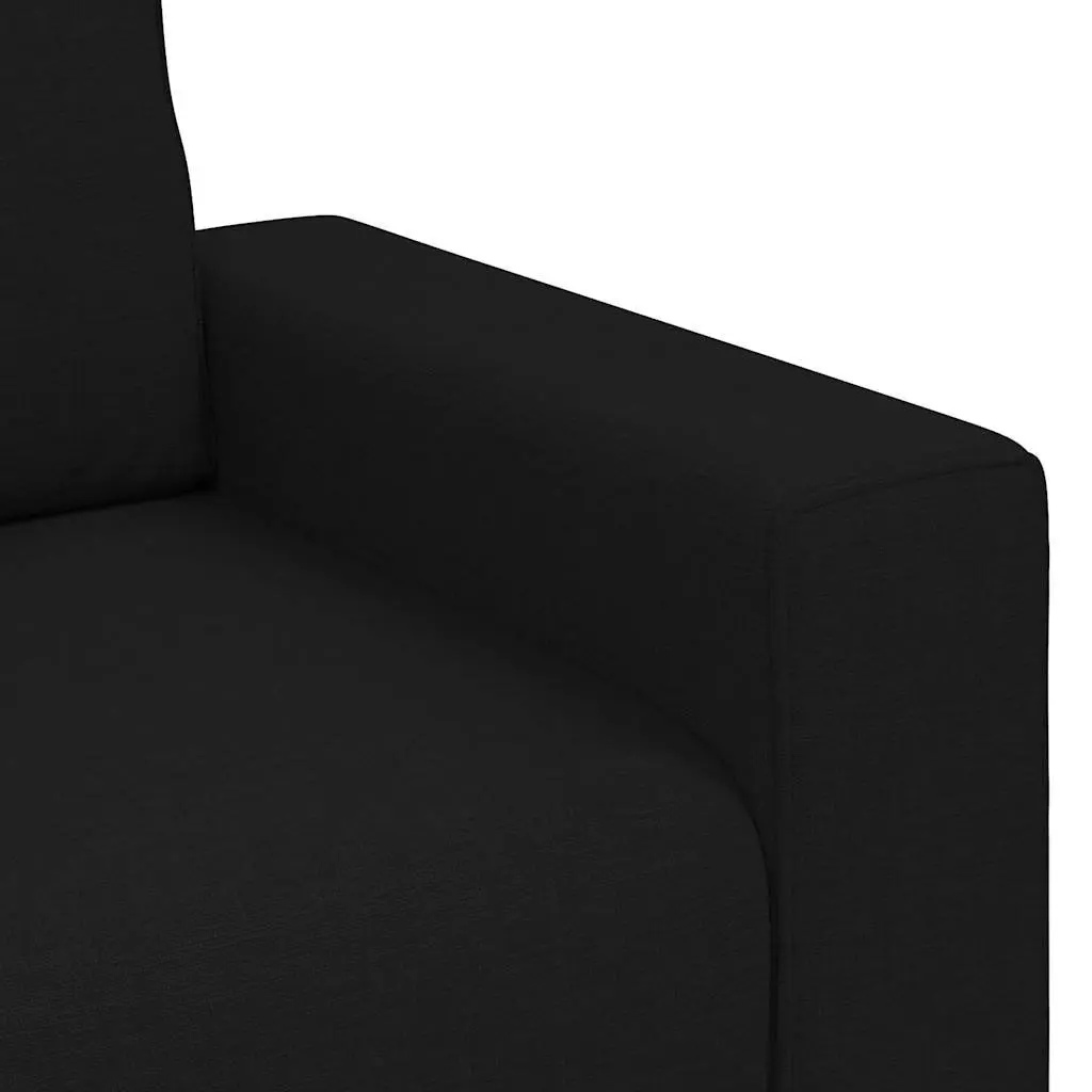 Black Fabric 2 Piece Sofa Set for Living Spaces
