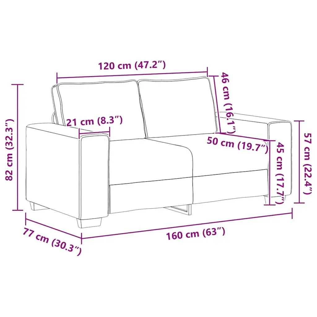 Black Fabric 2 Piece Sofa Set for Living Spaces