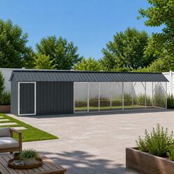 Large Outdoor Bird Cage in Anthracite Galvanised Steel
