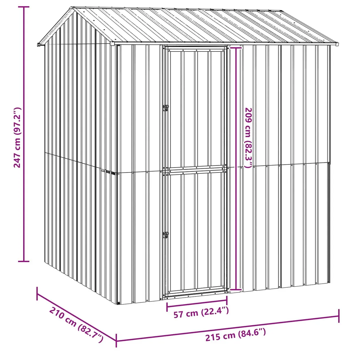 Anthracite Bird Cage 215 x 210 x 247 cm