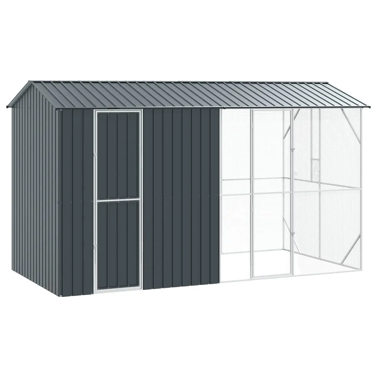 Anthracite Galvanised Steel Outdoor Bird Cage