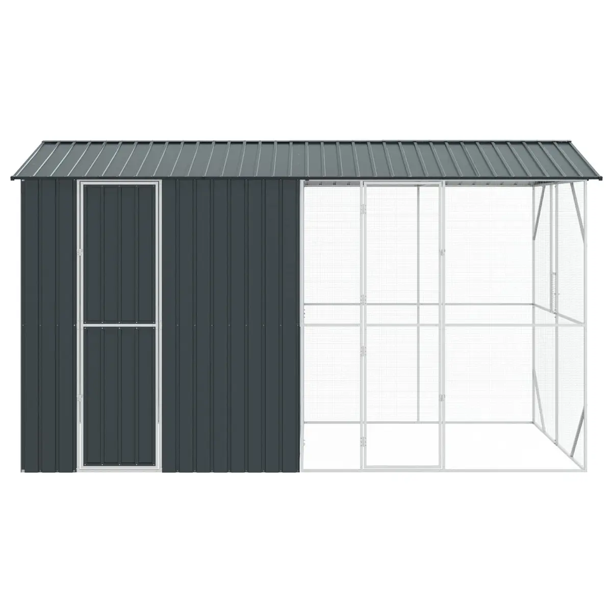 Anthracite Galvanised Steel Outdoor Bird Cage