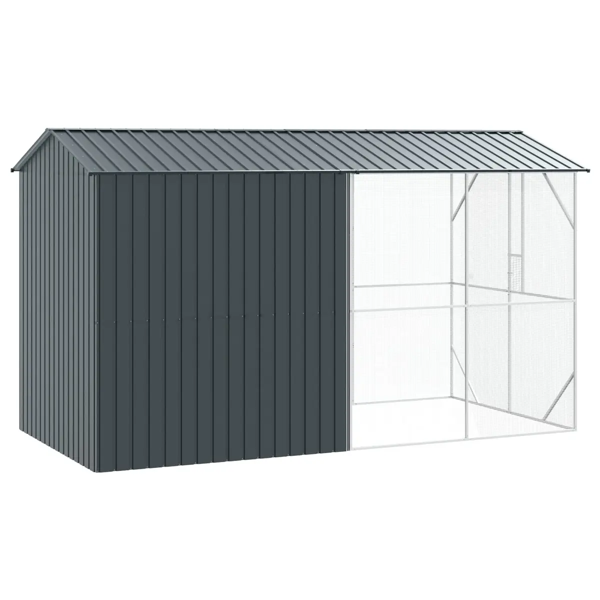 Anthracite Galvanised Steel Outdoor Bird Cage