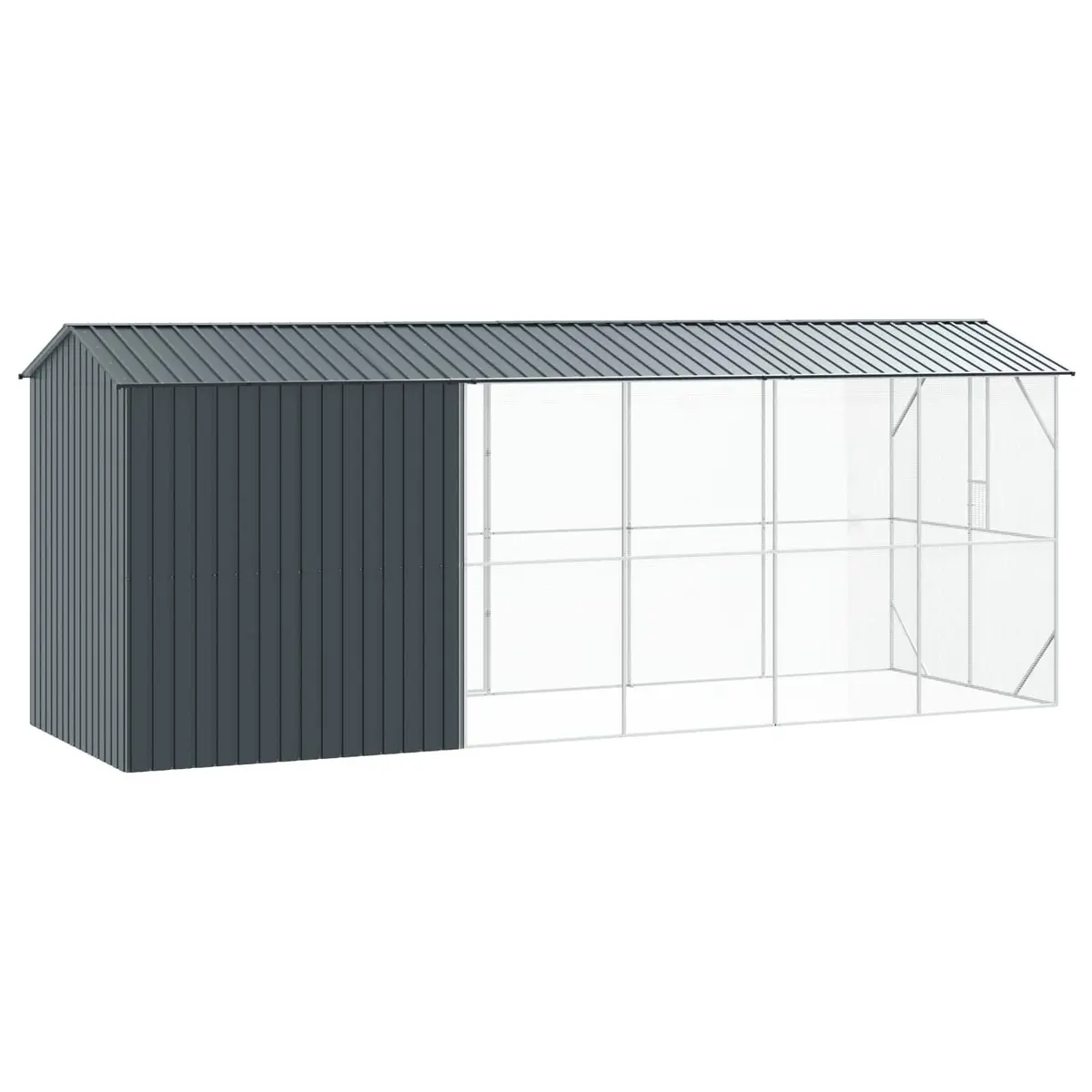 Large Rectangular Anthracite Bird Cage for Outdoors
